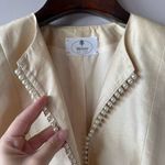 Melony Women’s 100% Silk Ivory Cropped Lined‎ Shrug Jacket Size 6 White Photo 2