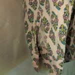 KZK M Lavender Lime Flower Cotton Oxford Shirt Top Purple Size M Photo 5