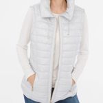 Chico's Chico’s Zenergy Convertible Puffer Jacket Paisley Print Reversible Multi Wear Photo 4