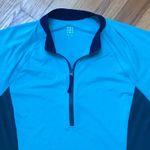 Title Nine  Sun Buster UV Protection Short Sleeve Zip Front Top size large Photo 1