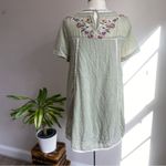Umgee Embrodiered Olive Short Sleeve Tunic Dress Photo 3