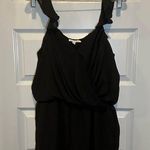 Lucca Couture  Black Flutter Sleeve Chiffon V Neck Romper size L Photo 0