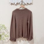 Elodie  Loren Wool Blend Sweater Cardigan Cocoa Cozy Quiet Luxury One Size NWT Photo 8