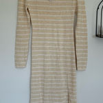 Gap NWT Long Sleeve Side Slit Ribbed Striped Crewneck Sweater Dress Size Medium Photo 0