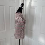 Madewell  Black and Red Striped Short Sleeve Top Photo 8
