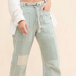 We The Free  Moxie Railroad Low Slung Pull On Barrel Jeans Green Photo 0