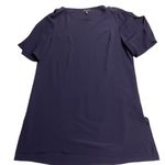 Eileen Fisher Women's Tencel Knit Hi-Low Tunic Dress Navy Blue Slit Sleeve Sz M Photo 6