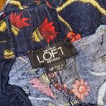 Loft Petites Linen Blend Primavera Floral Strawberry Fringe Shorts Photo 2