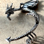 Dolls Kill NEW - Fantasy Gothic Silver Dragon Ear Cuff - Statement Jewelry Photo 0