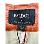 Bardot  Croc Vegan Leather Pants M/6 High Rise Ankle Embossed Boot‎ Cut Tan Photo 5