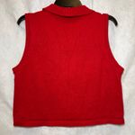 Vintage Bechamel Petites Red Christmas Zip Up Vest Santa Reindeer Large Petite Size undefined Photo 4