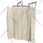 Isaac Mizrahi Heather Tan Above the Knee Button Front Silky Lined Skirt Size 18 Photo 5