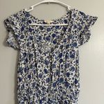 Lucky Brand Blue and White Flowy Floral Midi Dress Size XS Photo 4