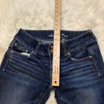 American Eagle  Size 2 Blue Jeans Artist Dark Wash Distressed Cropped Stretch Photo 8
