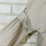 Gentle Fawn  Gray Lace Trim Peasant Blouse Photo 6