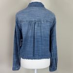 Bella Dahl  Tencel Oversized Cropped Denim Shirt Jacket in Light Blue XS NWT Photo 6