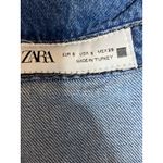 ZARA Blue Medium Wash Short Sleeve Button Down A Line Mini Denim Jean Dress Sz S Photo 3