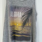 Awake Aloha Graphic Swim Cover Up Heather Gray XS Sleeveless Top Hawaii Urban Photo 1