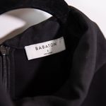 Babaton Aritzia Turtleneck Cropped Boxy Cut Long Sleeve Blouse Shirt Top Black S Photo 1