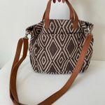 EUC | Thirty One retro hobo style cotton tapestry crossbody hand bag purse Brown Photo 0