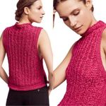 Anthropologie Moth Fuchsia Pink Cabled Knit Shell Sleeveless Sweater Tank Size M Photo 1