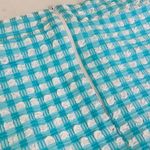 NEW Free People Seea Small high waisted bottoms Lagoon Textured Check Blue NWT White Photo 6