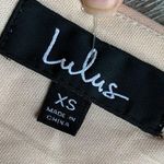 Lulus Lulu’s Beige Plunging V Neck Mermaid Gown XS Photo 6