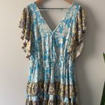 Anthropologie Daily Practice by  Tiered Ruffle Mini Dress floral Flowy v-neck EUC Photo 3
