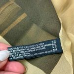 Ellen Tracy Vintage Silk Scarf Baroque Border Print Neutral Gold Brown, Sheer Photo 7