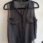 Wet Seal  VINTAGE 90’s Sheer Polka‎ Dot Sleeveless Blouse large layered timeless Photo 0