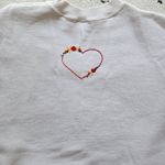 Hanes Vintage ‎ Sweatshirt Cute Heart Cut Out Valentines Size XL Photo 6