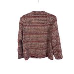 AQUA  Women's Tweed Jacket Blazer Pink Multi Gold Button Front‎ Career Chic S Photo 7