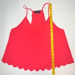 ASTR  Scalloped Drape Back Salmon‎ Tank Large EUC Photo 3