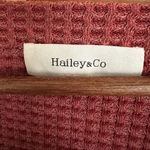 Hailey & Co. mauve waffle knit long sleeved top Photo 4