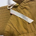 Free People  Top Women’s Olive Green Halter Tie Front Crop Top Sz L EUC Cotton Photo 6