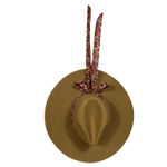 Vince Camuto Women's Wide Brim Sun Hat One Size Floral Scarf Band Tan Pink NWT Photo 3