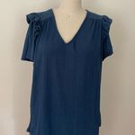 W5 Teal Blue Ruffle Sleeve Top Photo 0