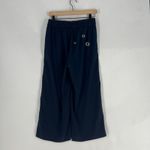 Madewell  Wide Leg Cropped Pants Navy Blue‎ Elastic Waist Pockets Womens Photo 6