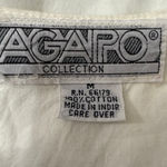 Vintage Agapo Collection Denim Embroidered Vest Medium Western Boho Cotton Blue Photo 6