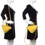 Balenciaga  Triangle Duffle Bag Yellow Leather Small Crossbody Bag Photo 1