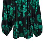 Sugar Lips  Krypton Floral Marica Balloon Sleeve Top size 2X Emerald Black NWT Photo 7