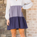 Simply Southern   Women’s Colorblock Long Sleeve Dress Size Large NWT Photo 0