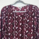 West K Oxblood Snakeskin Print Blouse Size Small NWOT Burgundy Snakeskin Top Red Photo 1