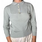 Women's Blue and Green Vintage '50s Jumper Size M Photo 4