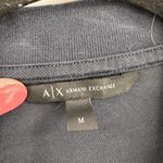 Armani Exchange Women’s Dark Navy Polo Shirt Medium A|X Logo Buttons Cotton Photo 5
