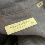 Equipment  Knox Corset Linen Short Sleeve Blue Shirt Lace Up Short Dress Sz Small Photo 6