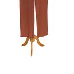 Abound  Womens Ribbed Pull On Lettuce Hem Wide Leg Pants Rust Size M NWT Neutral Photo 8