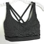 Lululemon Energy Bra Mod Stripe Black White Size 4 Photo 0
