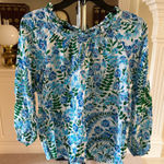 Talbots Smocked Blouse Climbing Flora XS Photo 0