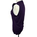 The Limited  Sweater Vest Womens Sz M Plum Knit Cotton Sleeveless V Neck Buttoned Photo 3